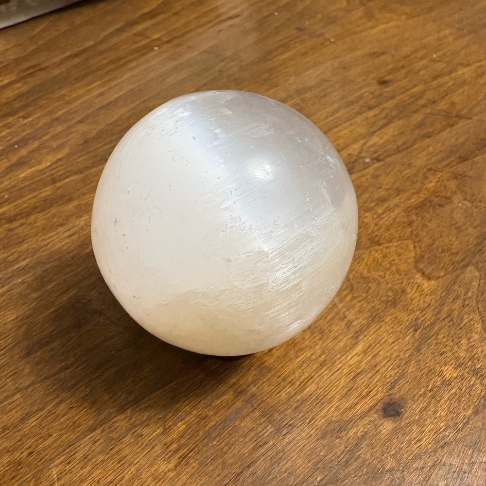 selenite crystal sphere